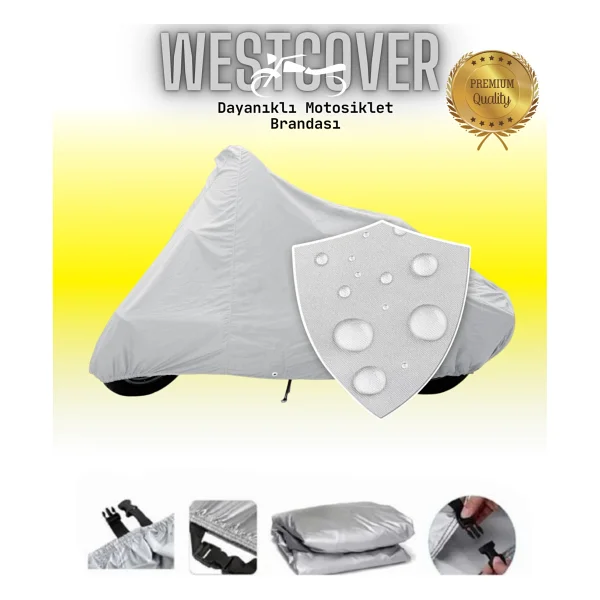 Honda Cl 250 Uyumlu Motorsiklet Brandası, Motor Örtüsü West01 - Arka Çanta Uyumsuz - Görsel 6