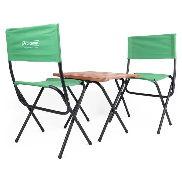 Orcamp Out-2080 55x42 Cm 2 Kişilik Ahşap Kamp Masa Sandalye Takımı - Görsel 2