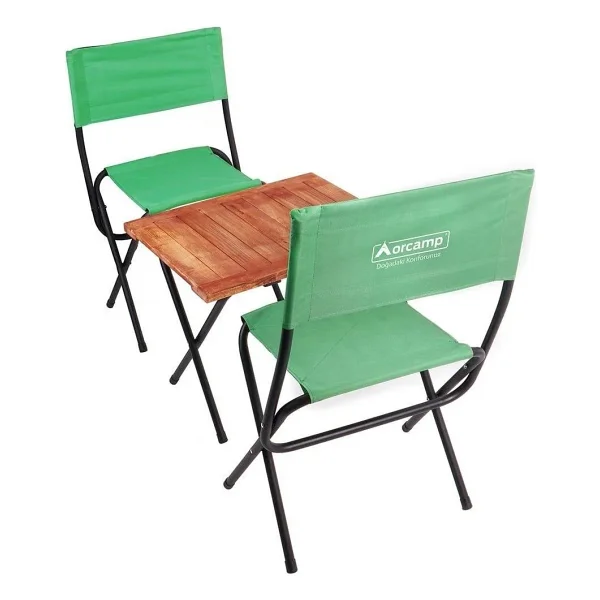 Orcamp Out-2080 55x42 Cm 2 Kişilik Ahşap Kamp Masa Sandalye Takımı - Görsel 3