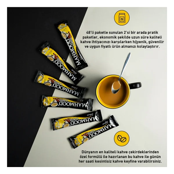 Mahmood Coffee 2'si 1 Arada 10 Gr 48'li Hazır Kahve - Görsel 3