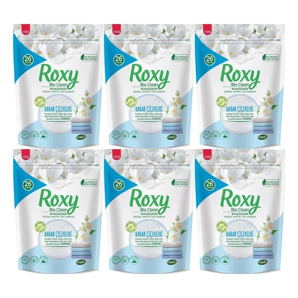 Dalan Roxy Bio Clean Bahar Çiçekleri Toz Sabun 800 Gr 6'lı - Görsel 3