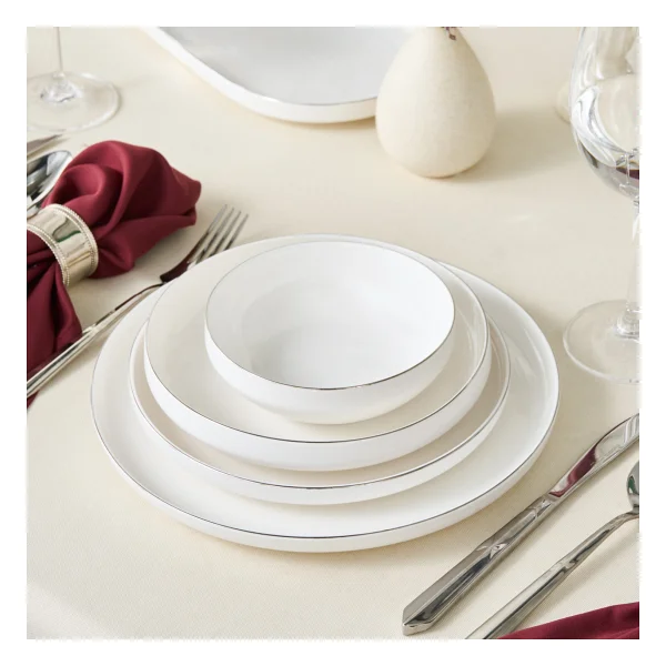 Karaca Streamline New Saturn Platin 53 Parça 12 Kişilik Yemek Takımı - Görsel 9