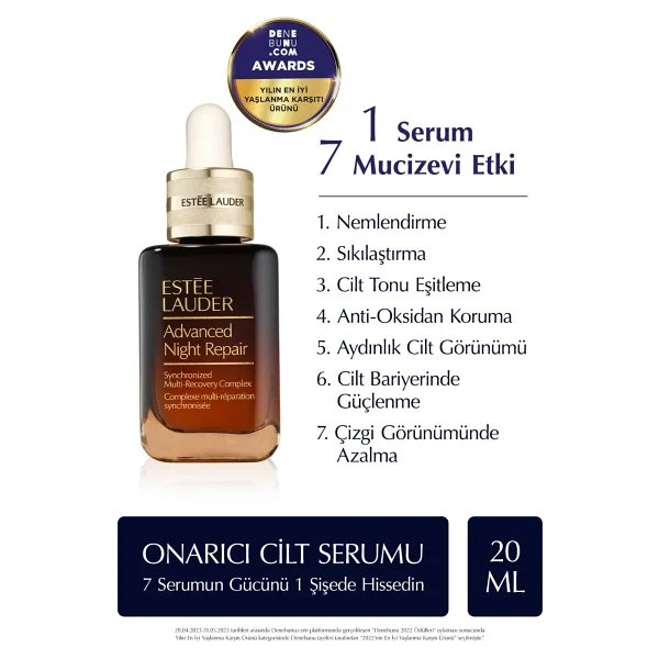 Estee Lauder Onarım & Kolajen 3'lüsü - Advanced Night Repair Serum 20ml+ Supreme Krem 5ml+ Göz Kremi 5ml - Görsel 2