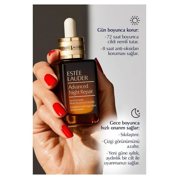 Estee Lauder Onarım & Kolajen 3'lüsü - Advanced Night Repair Serum 20ml+ Supreme Krem 5ml+ Göz Kremi 5ml - Görsel 3