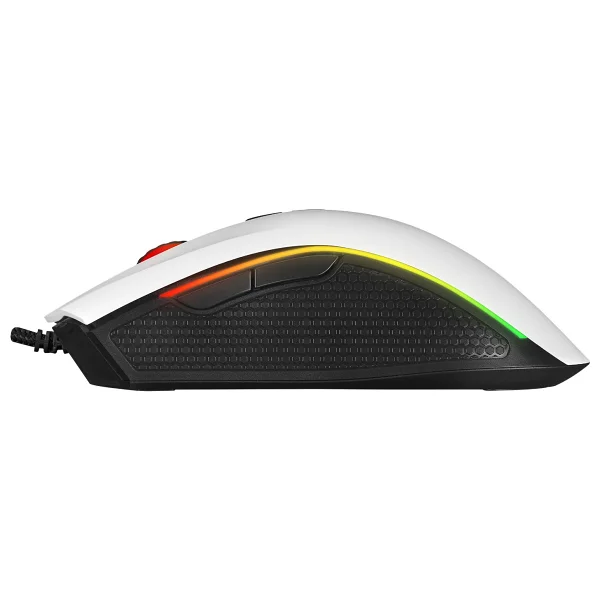 Rampage Smx-R44 V2 Beyaz RGB Makrolu Optik Kablolu Oyuncu Mouse - Görsel 3