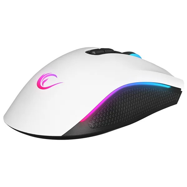 Rampage Smx-R44 V2 Beyaz RGB Makrolu Optik Kablolu Oyuncu Mouse - Görsel 4