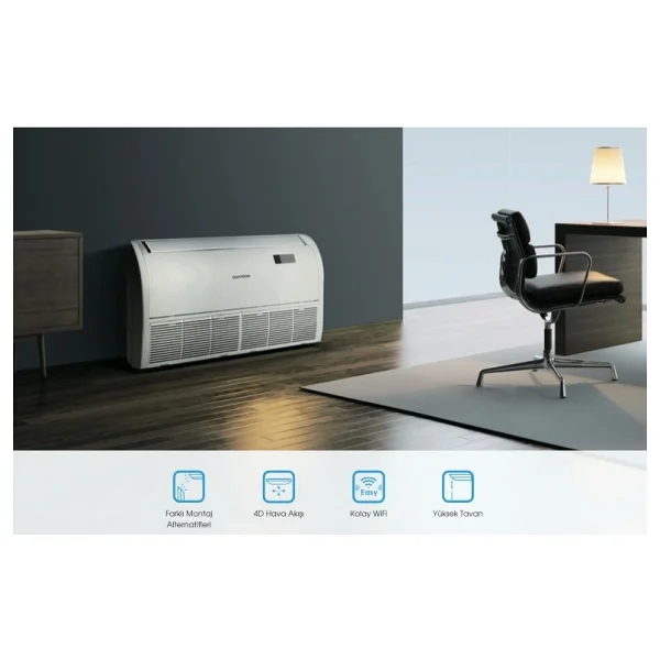 Quatech 24.000 Btu/H A++ Enerji Sınıfı R32 Yer&Tavan Tipi Inverter Klima - Görsel 3