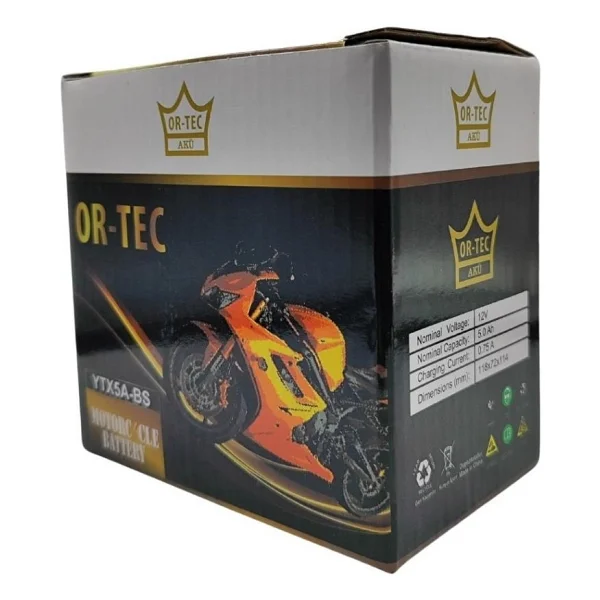Ortec 12v 5ah Ytx5a-Bs Motosiklet Aküsü - Görsel 2