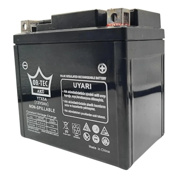 Ortec 12v 5ah Ytx5a-Bs Motosiklet Aküsü - Görsel 3