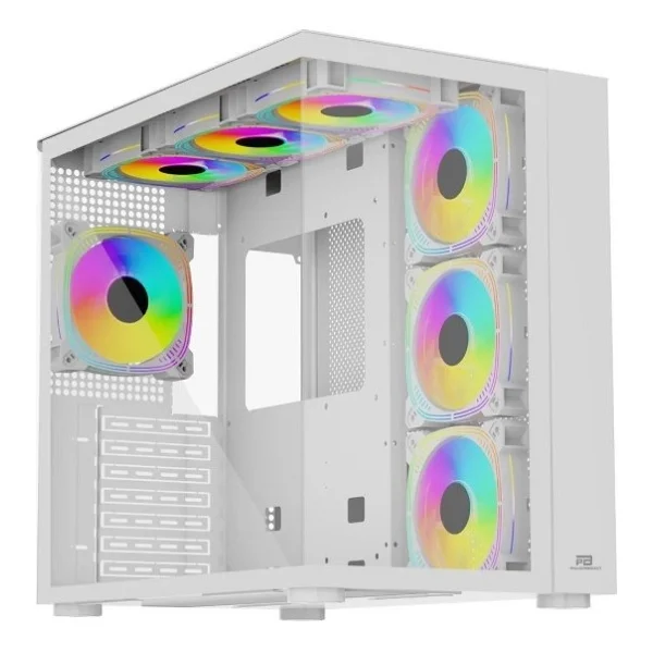 Power Boost PB-SS02W 7x ARGB Fan ATX Sea View USB3.0 Beyaz Kasa - Görsel 3