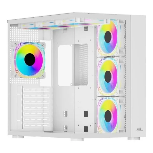 Power Boost PB-SS02W 7x ARGB Fan ATX Sea View USB3.0 Beyaz Kasa - Görsel 6