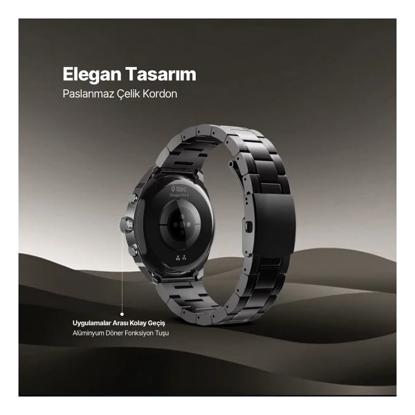 Ttec Tempus Pro S 45mm 2sw08 Siyah Akıllı Saat - Görsel 5