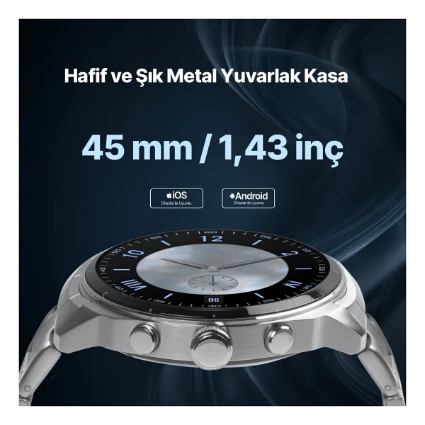 Ttec Tempus Pro S 45mm 2sw08 Gri Akıllı Saat - Görsel 3