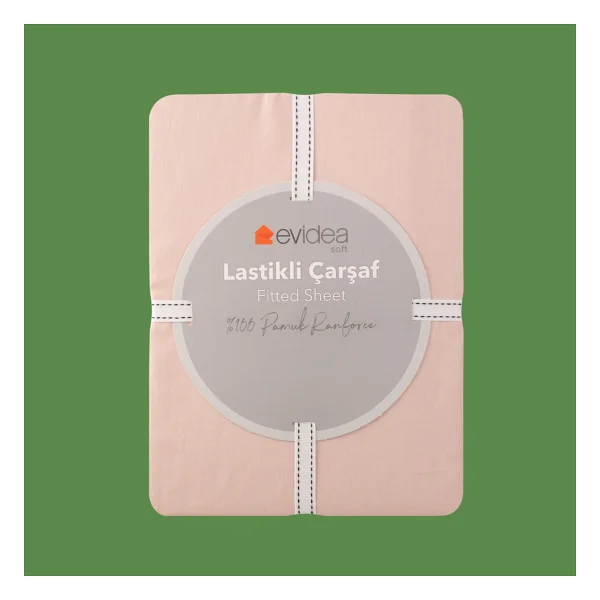 Evidea Soft Basic Gül Kurusu 160x200 Cm Çift Kişilik Lastikli Çarşaf - Görsel 2