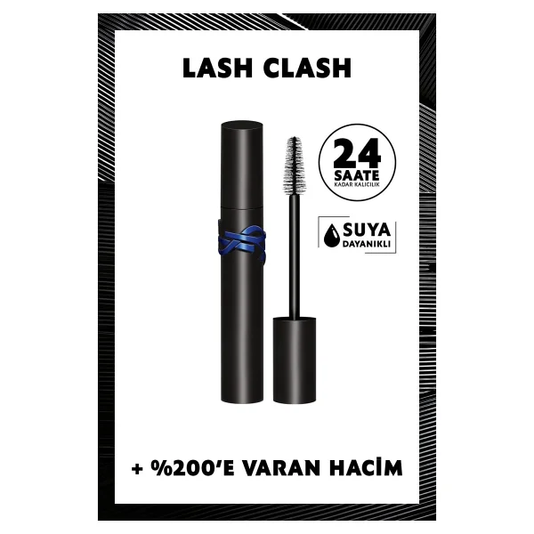 Yves Saint Laurent Lash Clash Hacim Veren Waterproof Siyah Maskara - Görsel 7