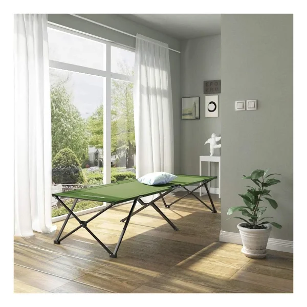 Songmics Üniseks Yetişkin Kamp Yatağı, Kamp Yatağı, TÜV Rheinland tarafından test edilmiştir, maksimum statik yük kapasitesi 260 kg, 206 x 45 x 75 cm GCB25J, yeşil, 205 x 75 x 46 cm - Görsel 6