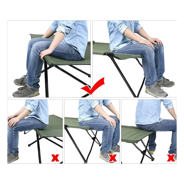 Songmics Üniseks Yetişkin Kamp Yatağı, Kamp Yatağı, TÜV Rheinland tarafından test edilmiştir, maksimum statik yük kapasitesi 260 kg, 206 x 45 x 75 cm GCB25J, yeşil, 205 x 75 x 46 cm - Görsel 7
