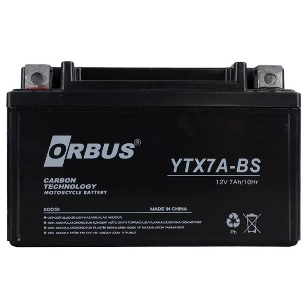 Orbus Ytx7a-Bs 12 V 7 Ah Motosiklet Aküsü - Görsel 2