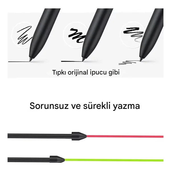 Samsung S Pen Tablet Uyumlu Kalem Ucu Tab S6/S6lte/S7fe/S7ultra/S8 /S8 Ultra/S9/S9feultra S10/S10ultra (5 Tane) Siyah - Görsel 3