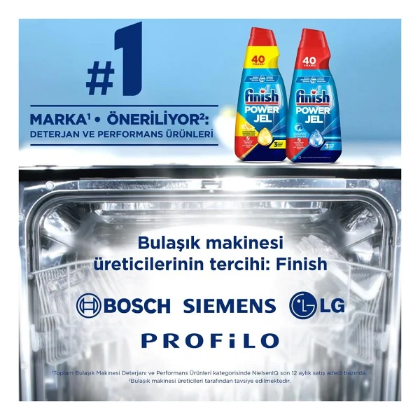 Finish Hepsi Bir Arada Konsantre Limon 1000 Ml Bulaşık Jel Deterjanı - Görsel 4