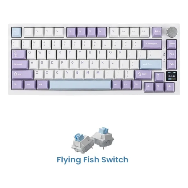 Ajazz Ak820 Pro Siyah Flying Fish Switch Kablolu/Kablosuz Mekanik Oyuncu Klavyesi - Görsel 6