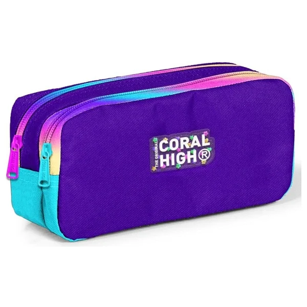 Coral High Set0123662 Rainbow Fermuarlı 3'lü Okul Çanta Seti - Görsel 4