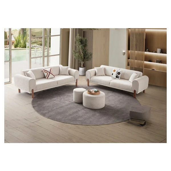 Edsy Home Armoni 3+3 Koltuk Takımı Krem - Görsel 2
