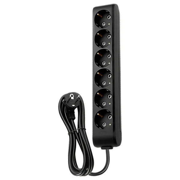 Viko Multi-Let 90133605 Topraklı Siyah 5 M 6'lı Priz - Görsel 8