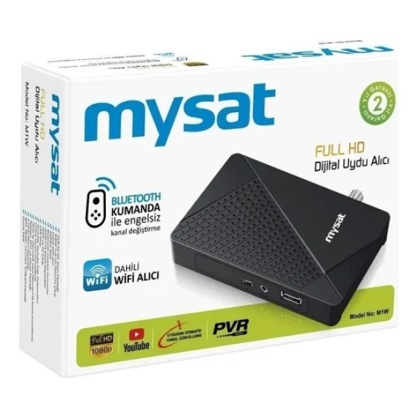 Mysat My Sat M1-W Youtube, Wi-Fi Full HD Bluetooth Kumanda Dijital Uydu Alıcı 111067 - Görsel 2