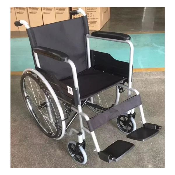 Life Net Medikal Tekerlekli Sandalye Manuel Katlanabilir Siyah Bme4611d - Görsel 2