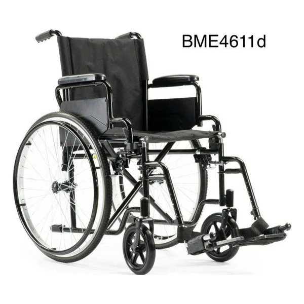 Life Net Medikal Tekerlekli Sandalye Manuel Katlanabilir Siyah Bme4611d - Görsel 3