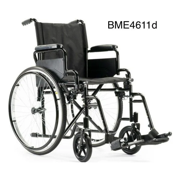 Life Net Medikal Tekerlekli Sandalye Manuel Katlanabilir Siyah Bme4611d - Görsel 4