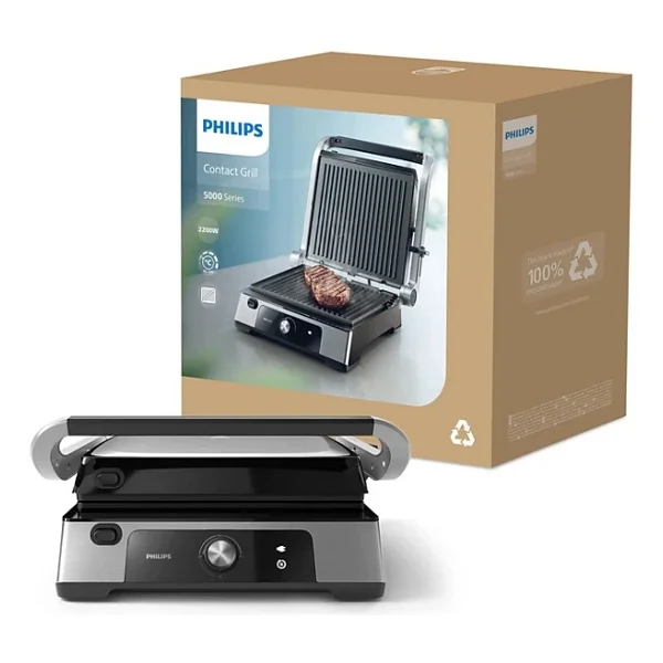 Philips Tost Makinesi 2200 W 6 Dilim Kapasiteli Izgara Fonksiyonlu Gümüş Alüminyum Gövde Yağ Hazneli - Görsel 3