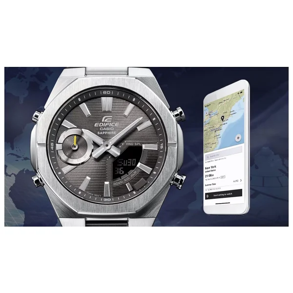 Casio Edifice Ecb-S10d-8adf Füme Erkek Kol Saati - Görsel 4