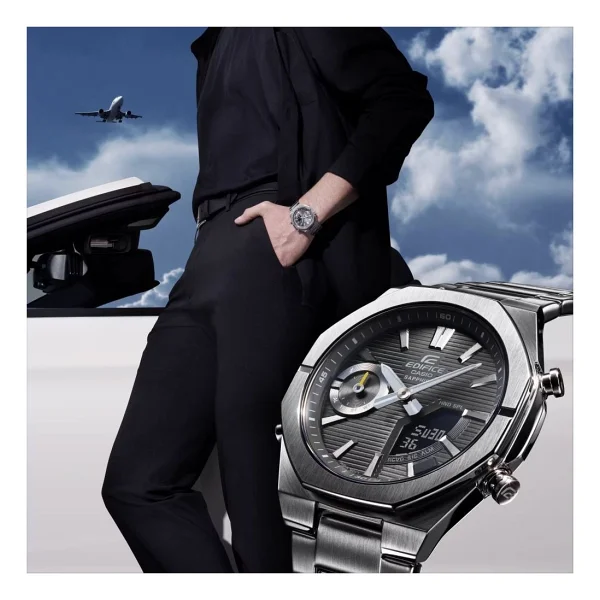 Casio Edifice Ecb-S10d-8adf Füme Erkek Kol Saati - Görsel 5