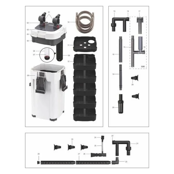 Sobo 903f 1000 Lt/H 9 W Akvaryum Dış Filtre - Görsel 3