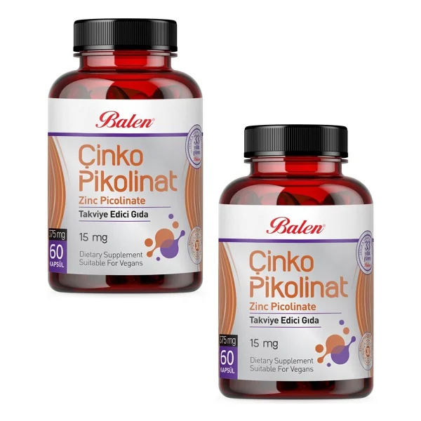 Balen Çinko Pikolinat Kapsül 375 Mg 60 Kapsül X 2 Adet - -- - Görsel 3