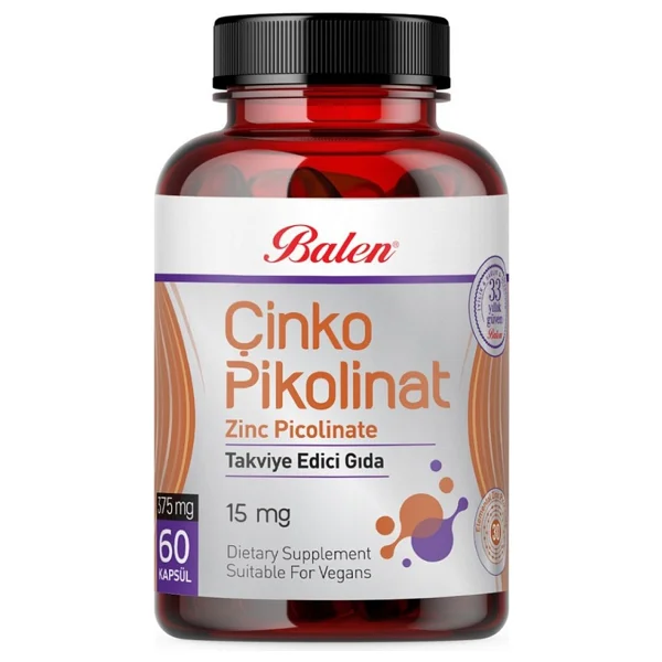 Balen Çinko Pikolinat Kapsül 375 Mg 60 Kapsül X 2 Adet - -- - Görsel 2
