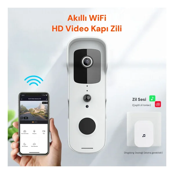 Yeco Bd-10 Akıllı Görüntülü Kapı Zili - Görsel 8