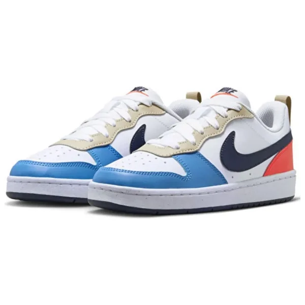 Nike Court Borough Low Recraft Gs Dv5456-124 Beyaz-Kırmızı-Mavi Çocuk Spor Ayakkabı - Görsel 3