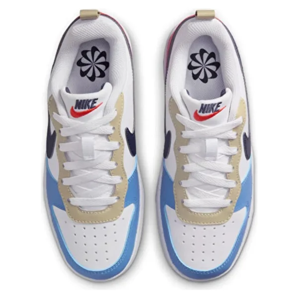 Nike Court Borough Low Recraft Gs Dv5456-124 Beyaz-Kırmızı-Mavi Çocuk Spor Ayakkabı - Görsel 4
