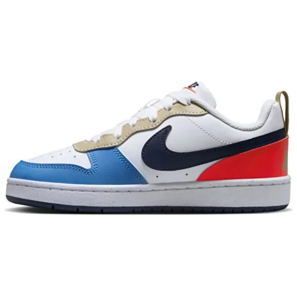 Nike Court Borough Low Recraft Gs Dv5456-124 Beyaz-Kırmızı-Mavi Çocuk Spor Ayakkabı - Görsel 5