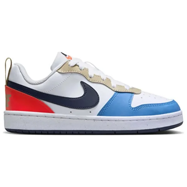 Nike Court Borough Low Recraft Gs Dv5456-124 Beyaz-Kırmızı-Mavi Çocuk Spor Ayakkabı - Görsel 9