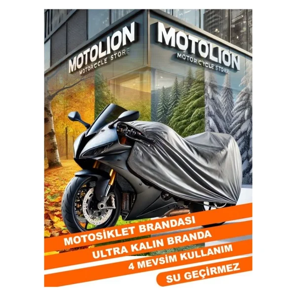 Honda Nss250 (Forza 250) Gri Kilit Uyumlu Motor Brandası Arka Çanta Uyumlu Ultra Kalın Su Geçirmez - Görsel 3