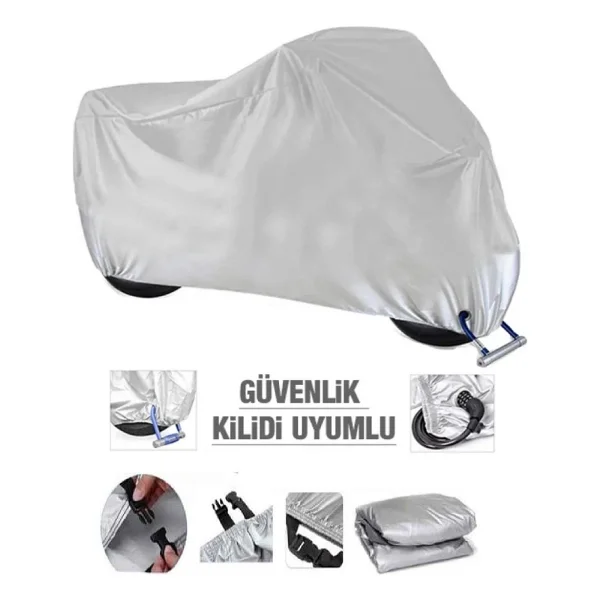 Honda Nss250 (Forza 250) Gri Kilit Uyumlu Motor Brandası Arka Çanta Uyumlu Ultra Kalın Su Geçirmez - Görsel 6