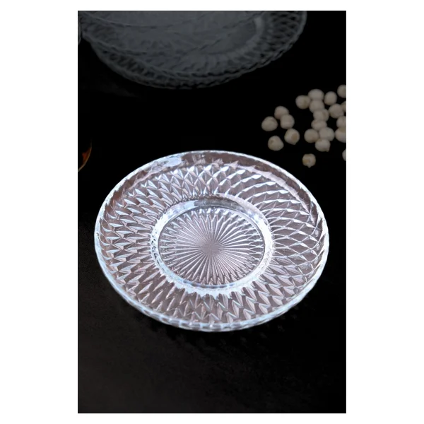 Tabak Evi Aden Sensu 12 Cm 6'lı Cam Çay Tabağı - Görsel 6