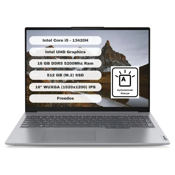 Lenovo Thinkbook 16 Gen 6 21kh00sxtr İ5-13420h 16 GB 512 GB SSD UHD Graphics 16" Wuxga Notebook - Görsel 7