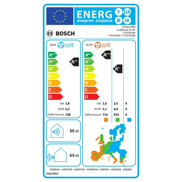 Bosch Climate 2000 Cl2000u W 26 E 9000 Btu Duvar Tipi Split Klima - Görsel 2