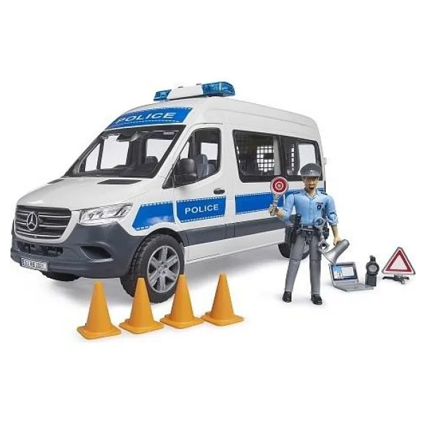 Bruder MB Sprinter Polis Minibüsü Sürücüsü Ve Aksesuarları Br02683 - Görsel 3
