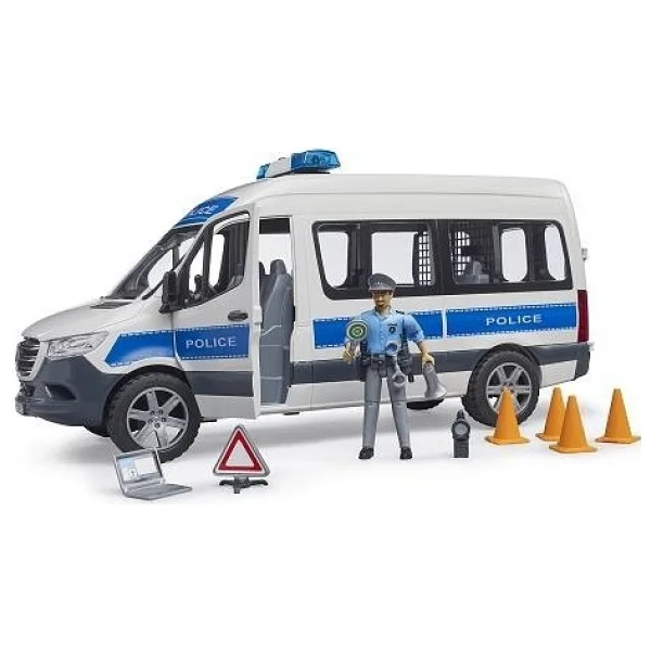 Bruder MB Sprinter Polis Minibüsü Sürücüsü Ve Aksesuarları Br02683 - Görsel 4